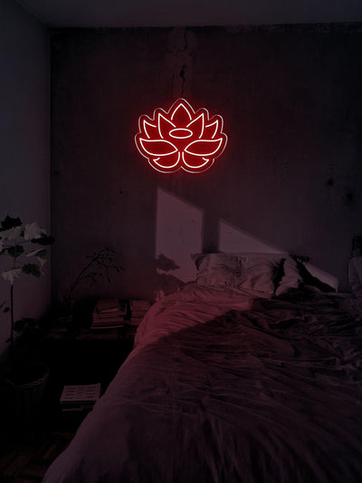 Lotus Flower LED neon sign - 14inch x 11inchRed