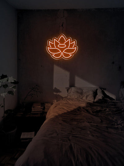 Lotus Flower LED neon sign - 14inch x 11inchDark Orange