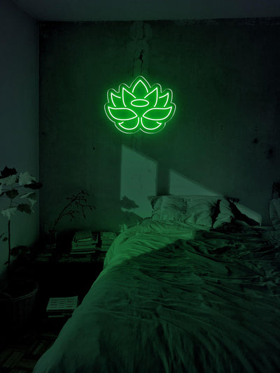 Lotus Flower LED neon sign - 14inch x 11inchGreen