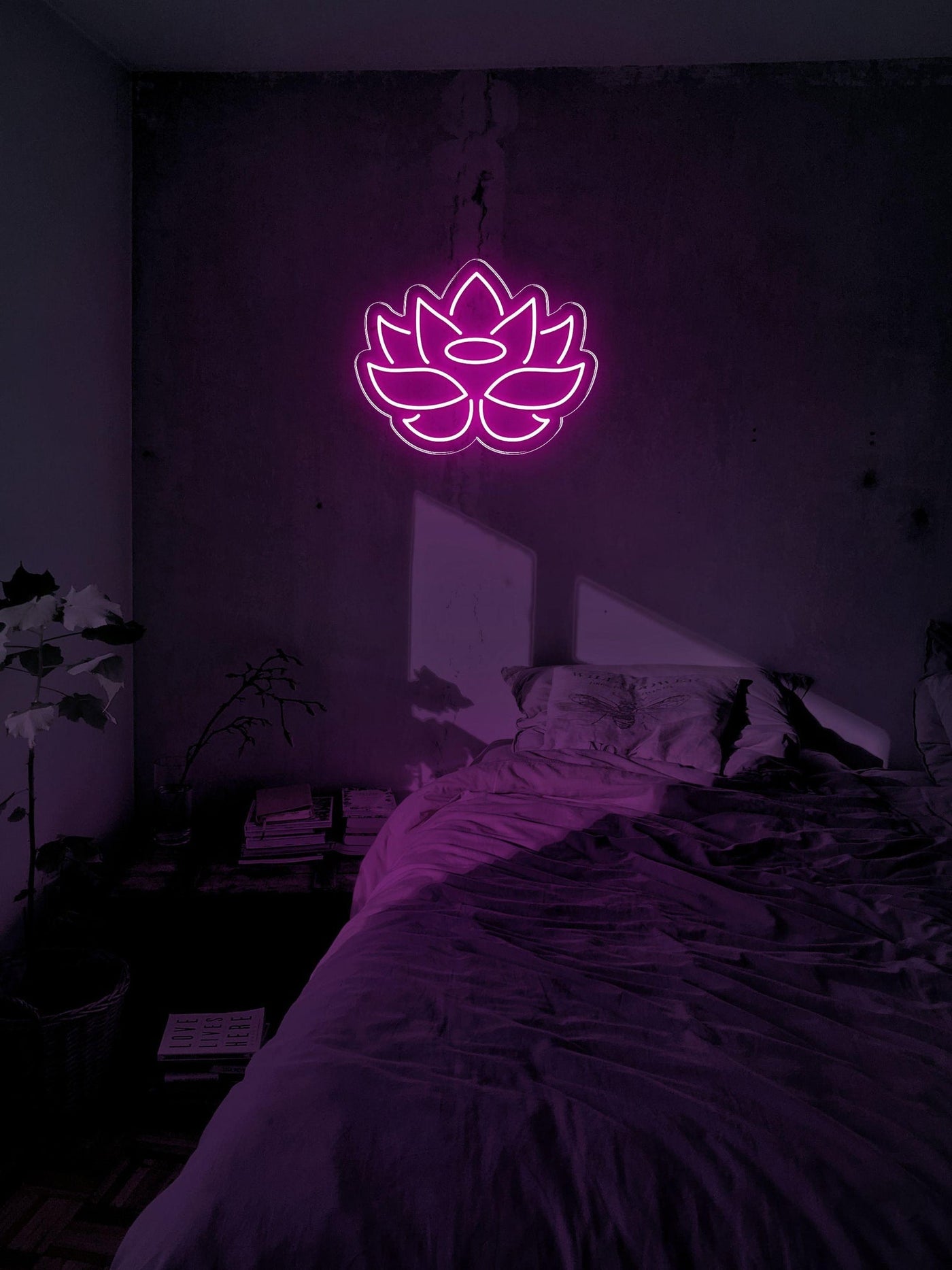 Lotus Flower LED neon sign - 14inch x 11inchHot Pink