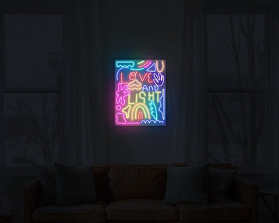 Love and Light Neon Sign -