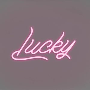Lucky LED Neon Sign - Pink