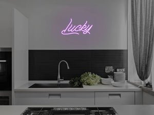 Lucky LED Neon Sign - Pink