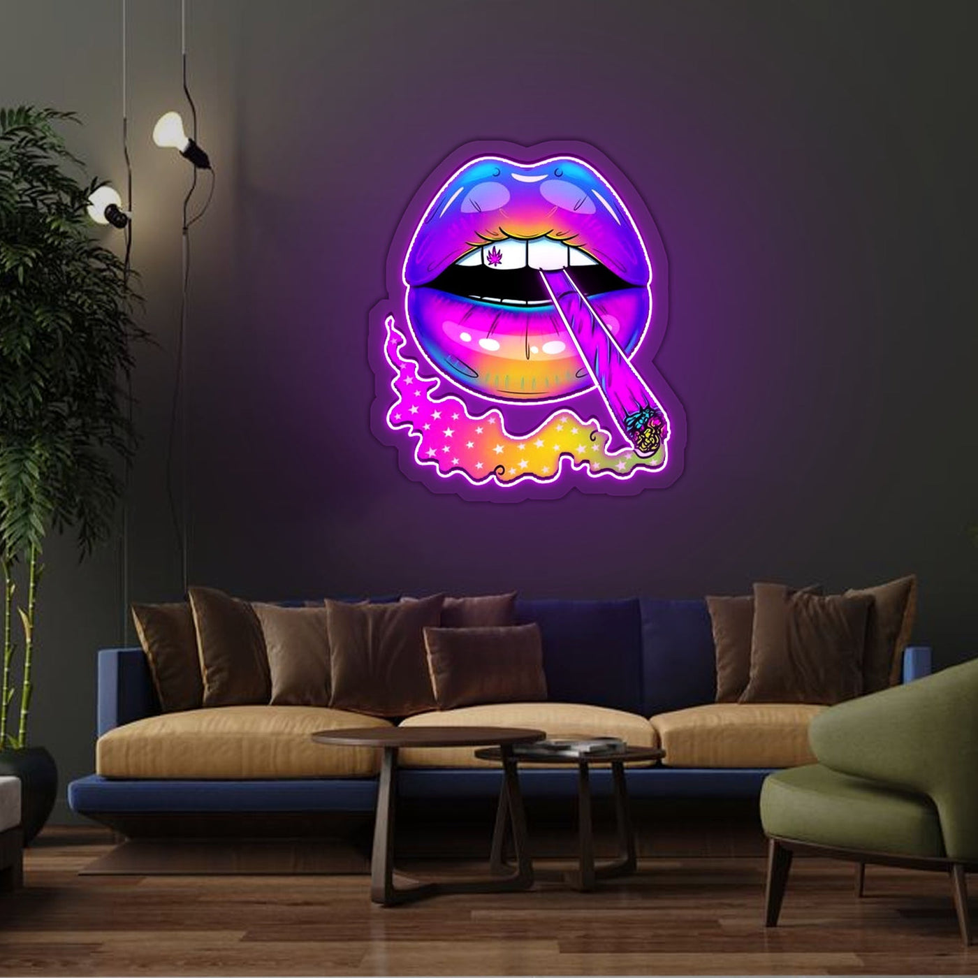 Magic Lip Neon Sign x Acrylic Artwork - 20”LED Neon x Acrylic Print