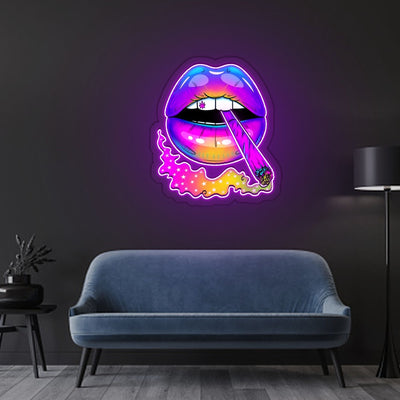 Magic Lip Neon Sign x Acrylic Artwork - 20”LED Neon x Acrylic Print