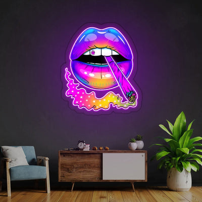 Magic Lip Neon Sign x Acrylic Artwork - 20”LED Neon x Acrylic Print