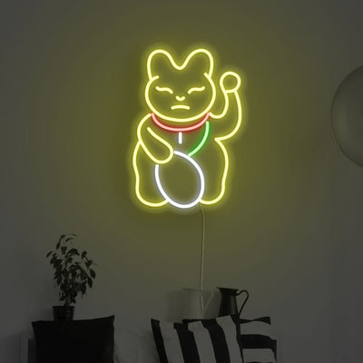 Maneki Neko LED Neon Sign - Small