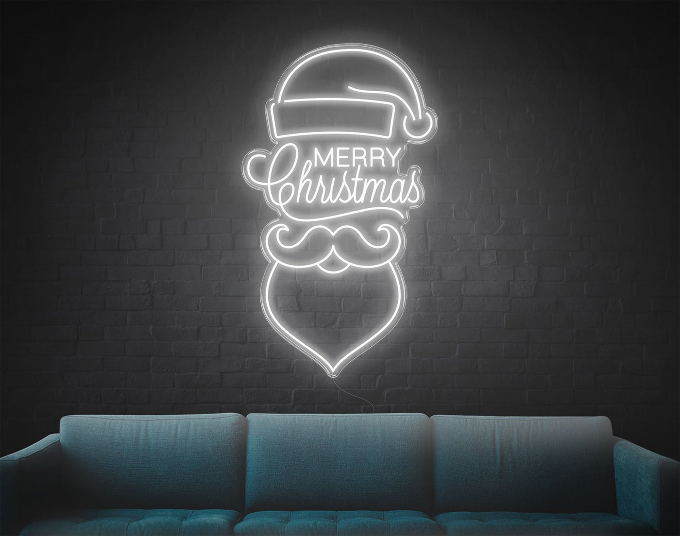 Merry Christmas V3 LED Neon Sign - 50inch x 30inchWhite