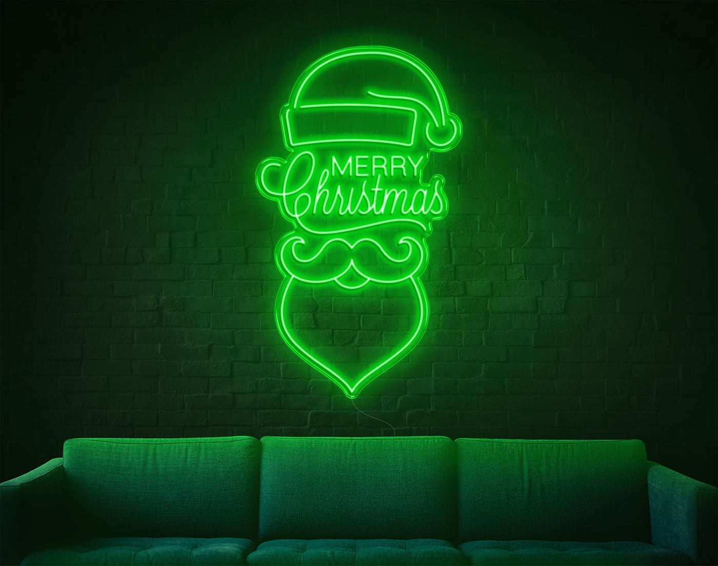 Merry Christmas V3 LED Neon Sign - 50inch x 30inchGreen