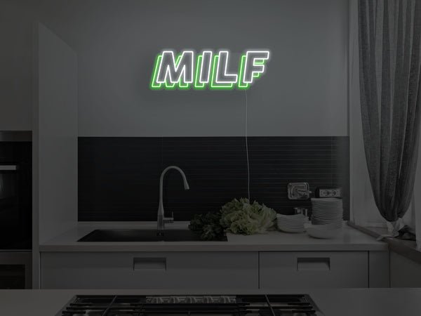 MILF LED Neon Sign - Green