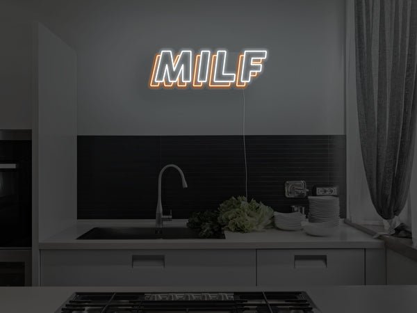 MILF LED Neon Sign - Orange