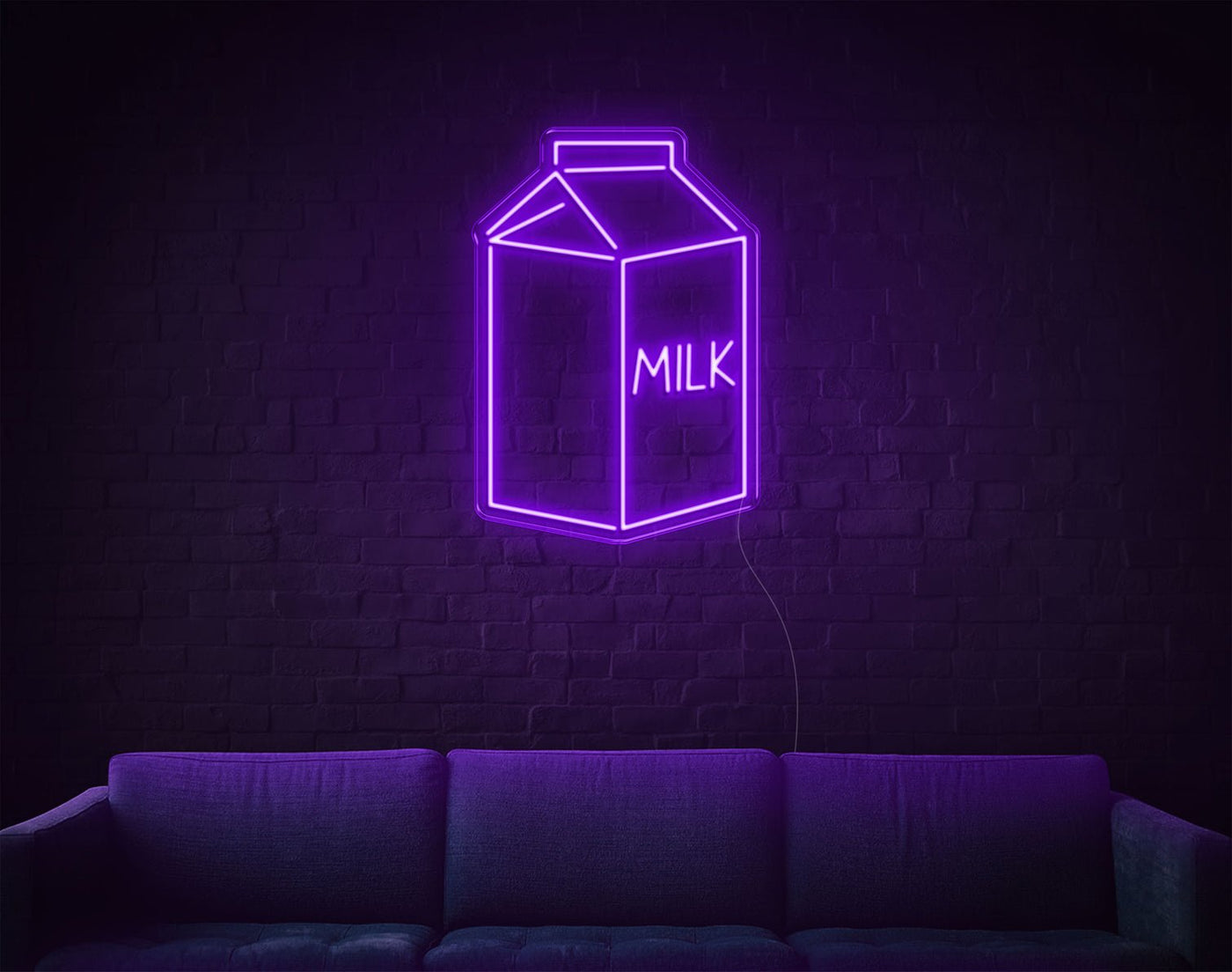 Milk LED Neon Sign - 26inch x 18inchPurple