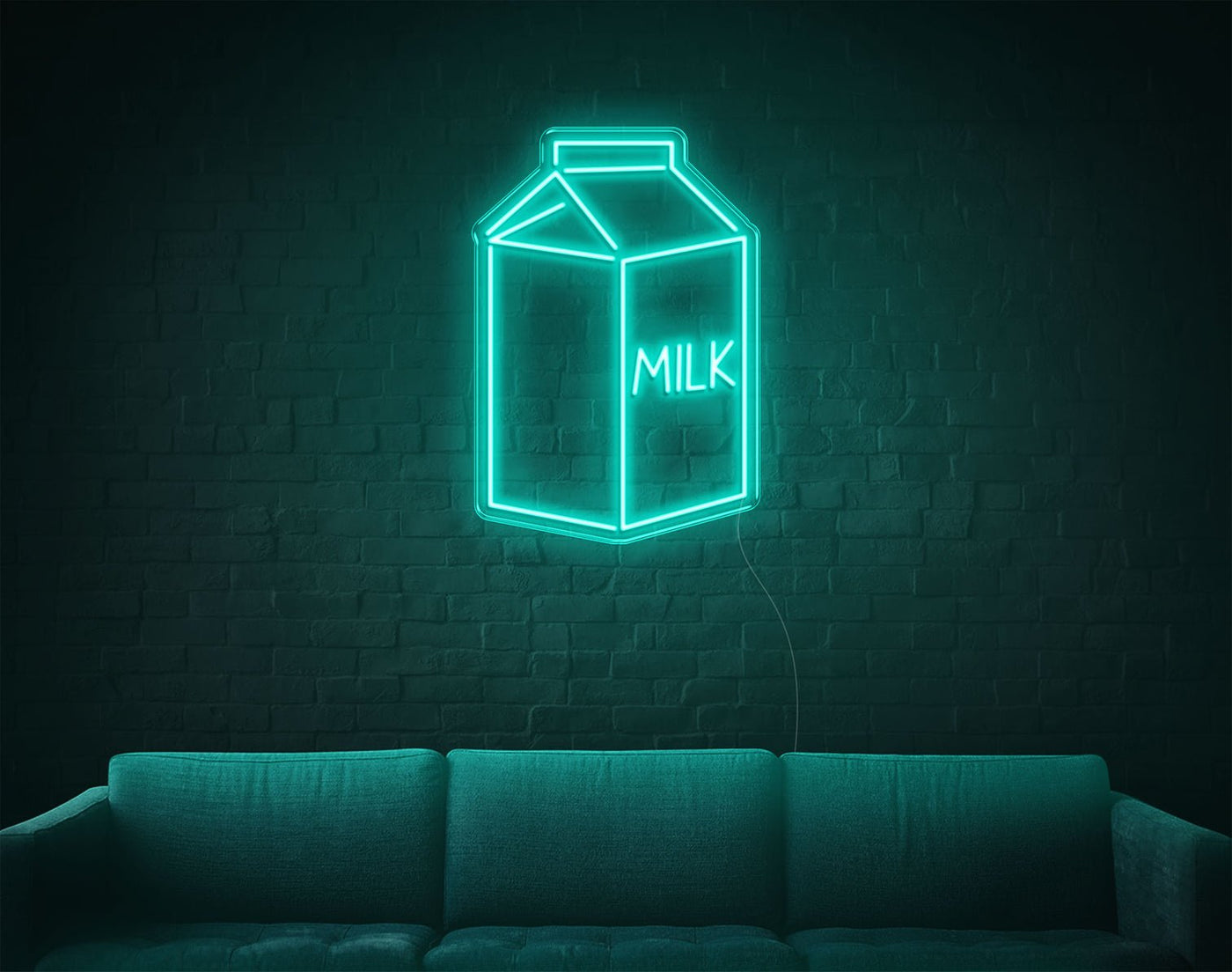 Milk LED Neon Sign - 26inch x 18inchTurquoise