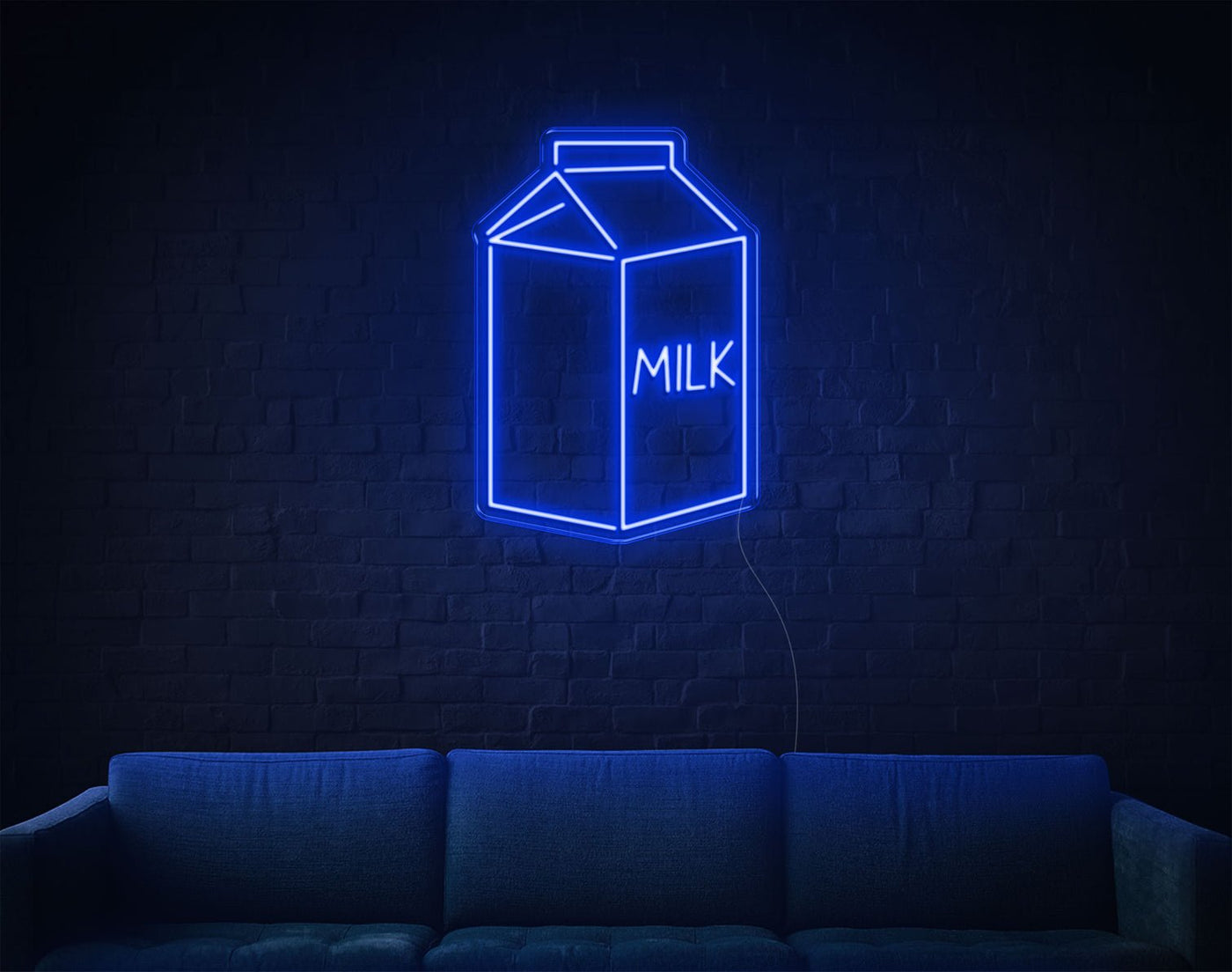 Milk LED Neon Sign - 26inch x 18inchBlue