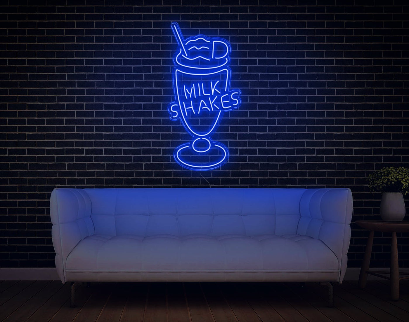 Milk Shakes LED Neon Sign - 37inch x 19inchHot Pink