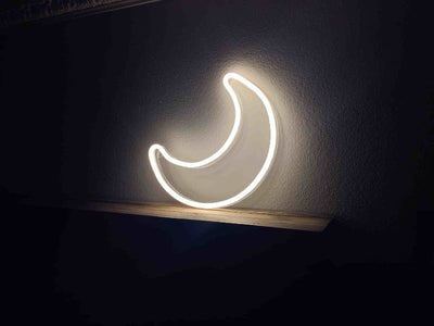 MOON Neon Sign - White