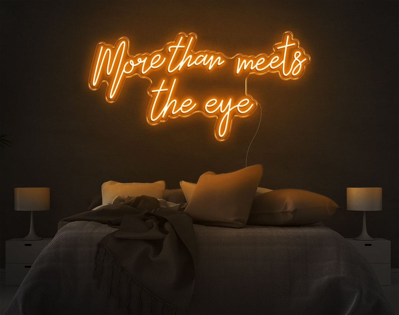 More Than Meets The Eye LED Neon Sign - 20inch x 41inchOrange