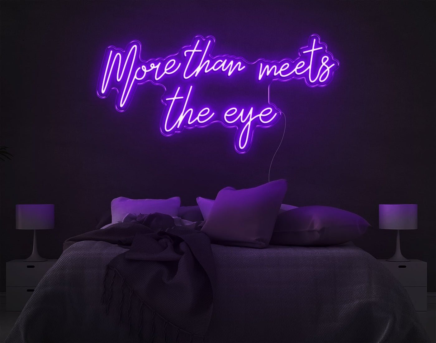 More Than Meets The Eye LED Neon Sign - 20inch x 41inchPurple
