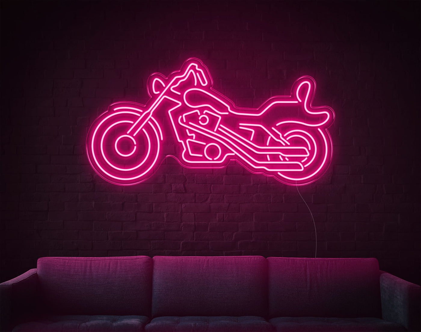 Motor LED Neon Sign - 19inch x 37inchHot Pink