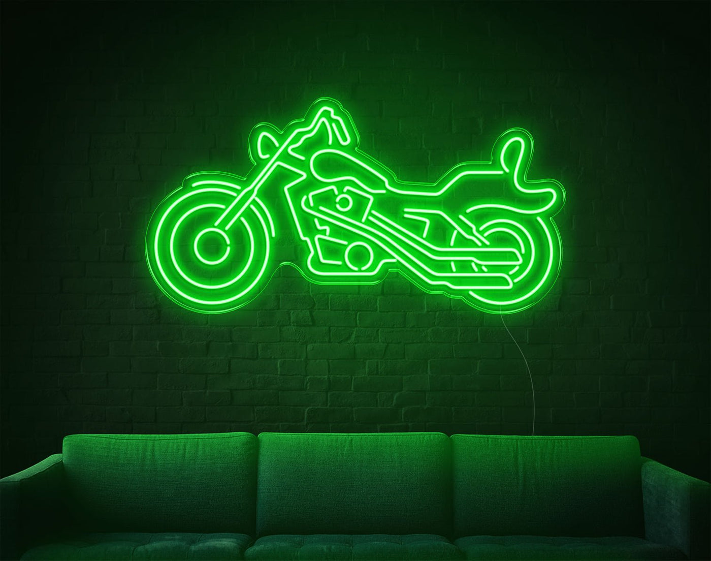 Motor LED Neon Sign - 19inch x 37inchGreen