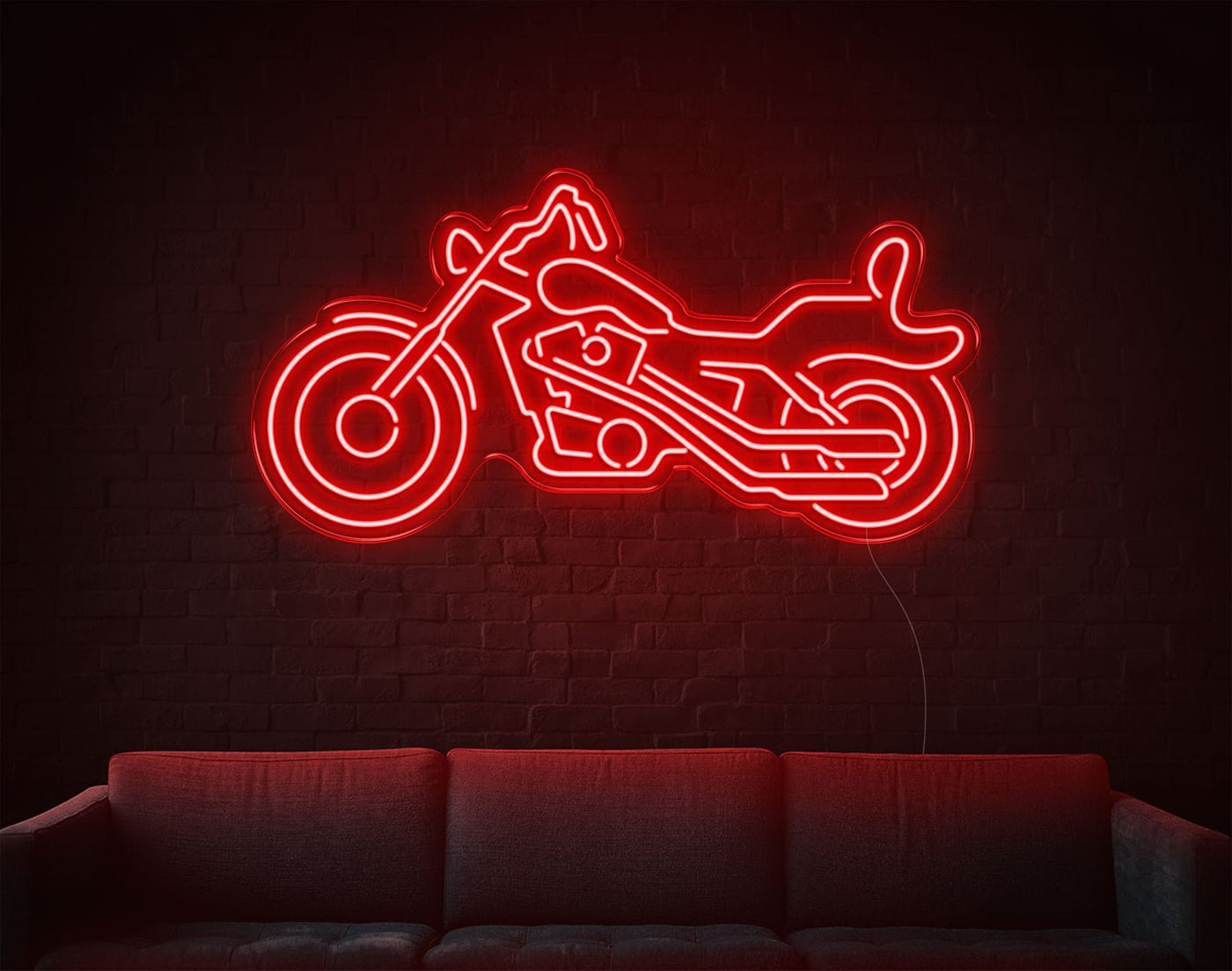 Motor LED Neon Sign - 19inch x 37inchRed