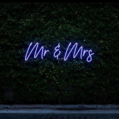 Mr & Mrs Neon Sign - Pink20 inches