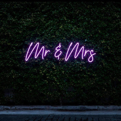 Mr & Mrs Neon Sign - Pink20 inches