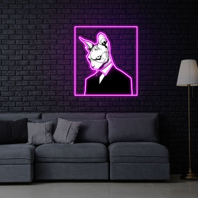 Mr Sphyn Neon x Acrylic Artwork - 25"x20"LED Neon x Acrylic Print