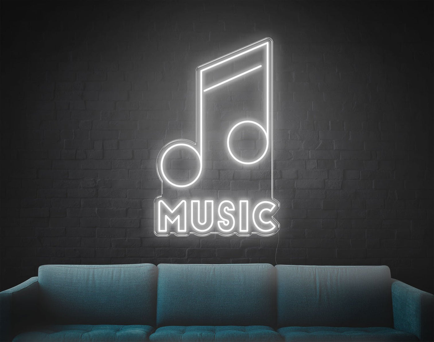 Music V1 LED Neon Sign - 14inch x 9inchHot Pink