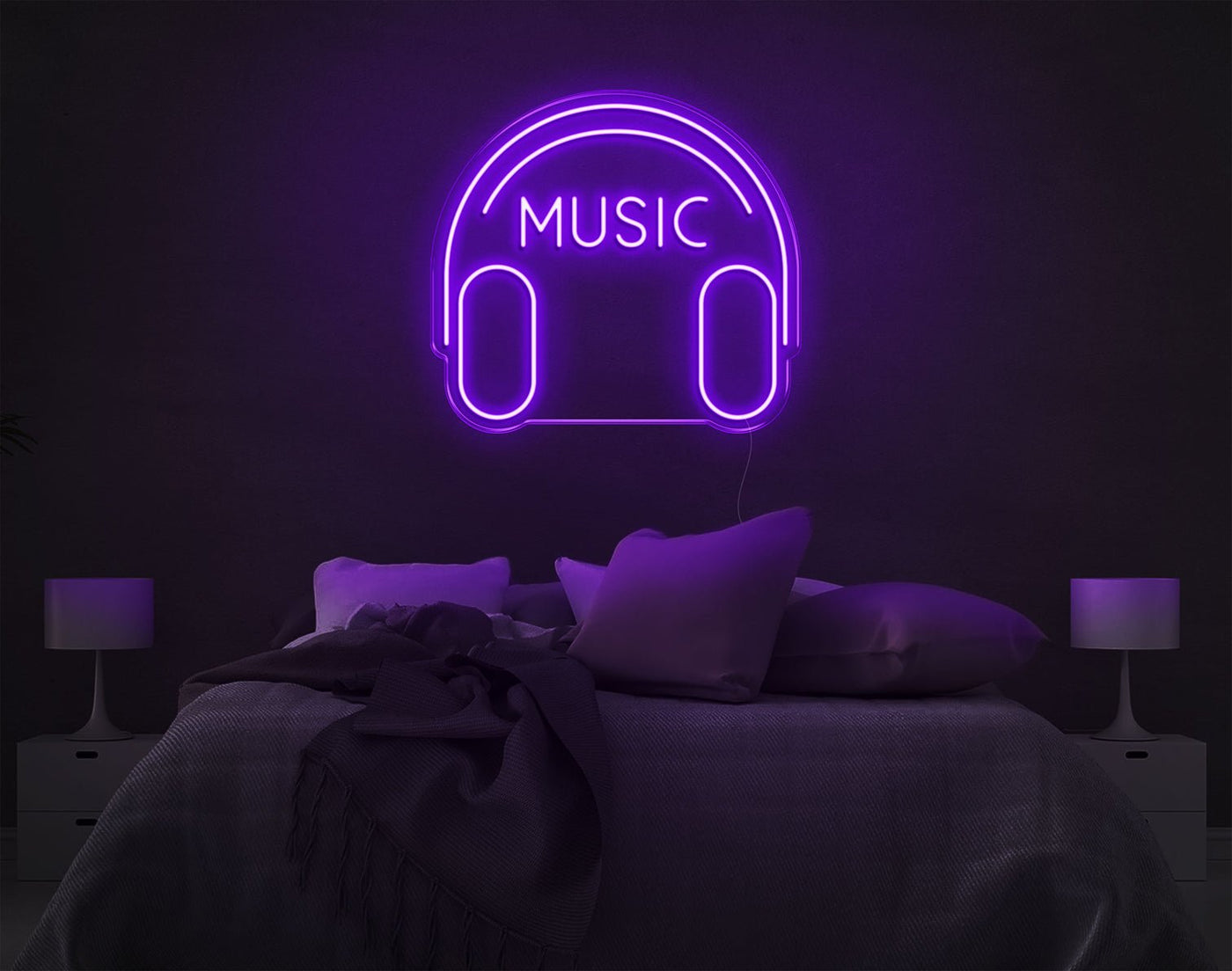 Music V2 LED Neon Sign - 19inch x 20inchHot Pink