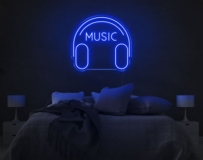 Music V2 LED Neon Sign - 19inch x 20inchBlue