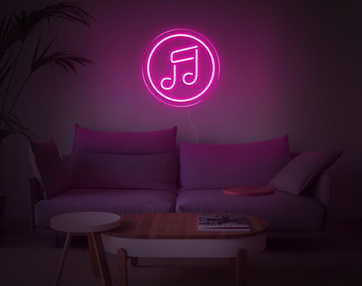 Music V3 LED Neon Sign - 11inch x 11inchHot Pink