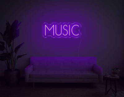 Music V4 LED Neon Sign - 9inch x 24inchPurple
