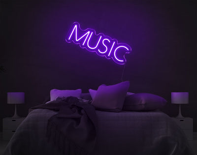 Music V5 LED Neon Sign - 11inch x 18inchPurple