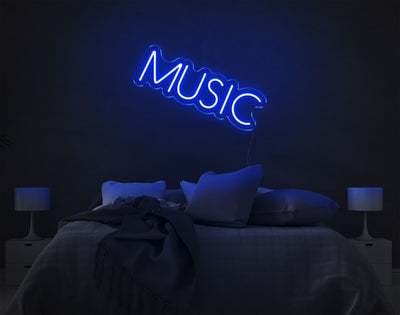 Music V5 LED Neon Sign - 11inch x 18inchBlue