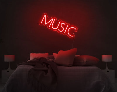 Music V5 LED Neon Sign - 11inch x 18inchRed
