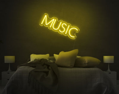 Music V5 LED Neon Sign - 11inch x 18inchYellow