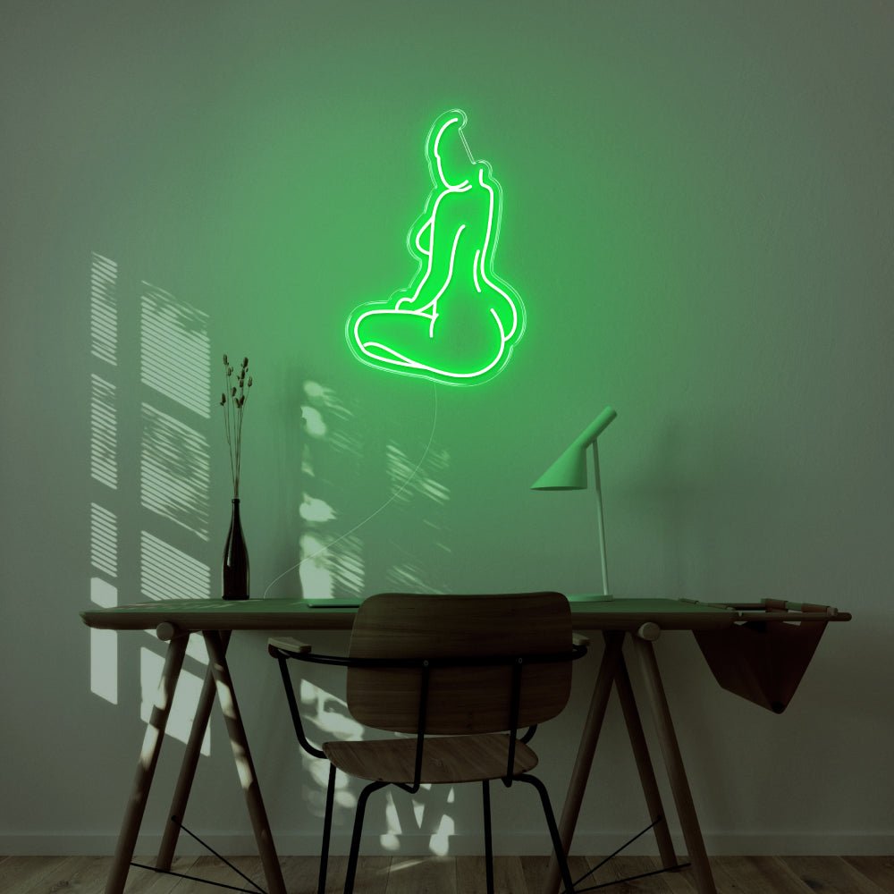Naked Body LED Neon Sign - 18inch x 27inchBlue