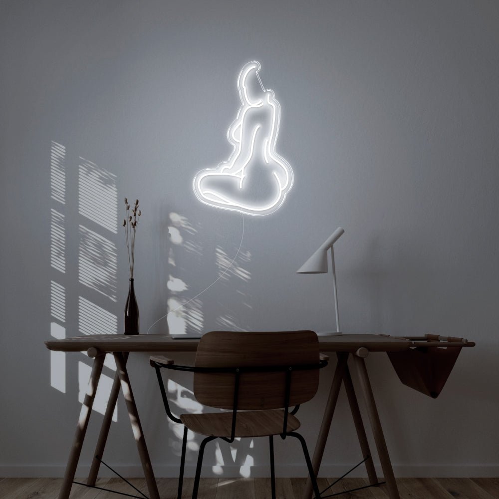 Naked Body LED Neon Sign - 18inch x 27inchWarm White