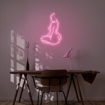 Naked Body LED Neon Sign - 18inch x 27inchLight Pink