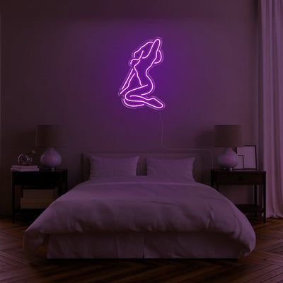 Naked Lady LED Neon Sign - 19inch x 30inchPurple