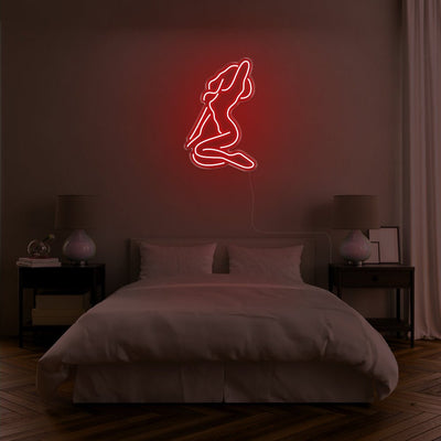 Naked Lady LED Neon Sign - 19inch x 30inchRed
