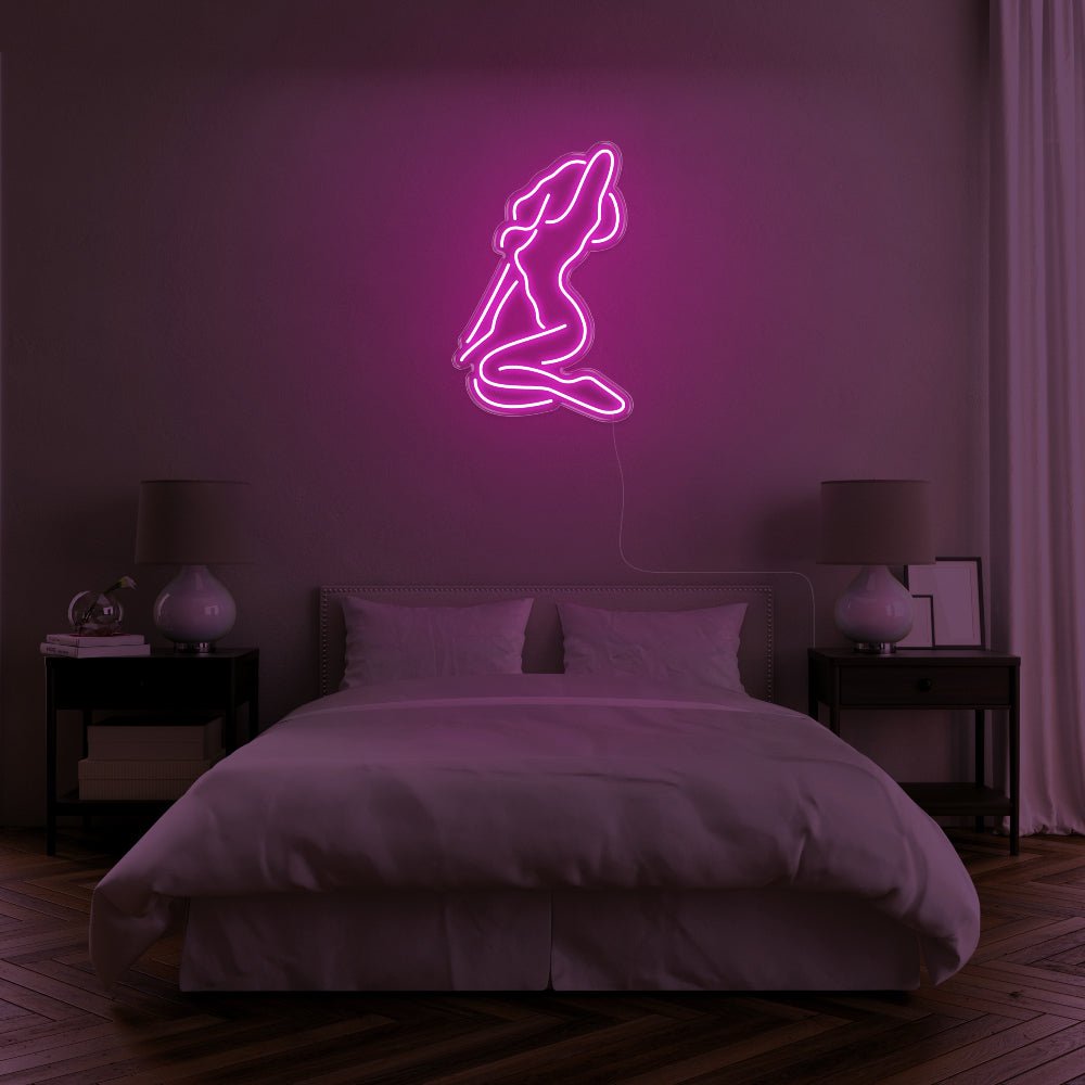 Naked Lady LED Neon Sign - 19inch x 30inchHot Pink