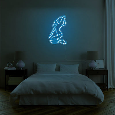 Naked Lady LED Neon Sign - 19inch x 30inchIce Blue