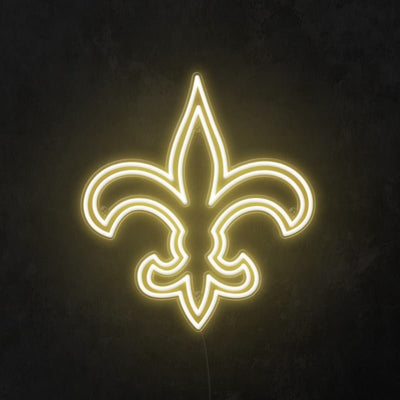 New Orleans Saints Neon Sign - White