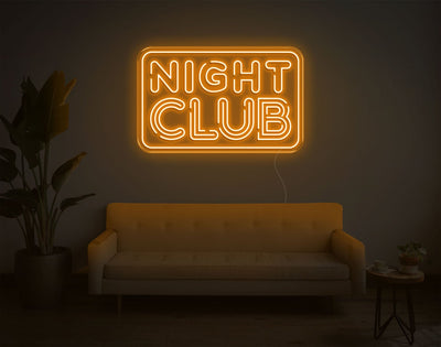 Night Club LED Neon Sign - 19inch x 30inchOrange