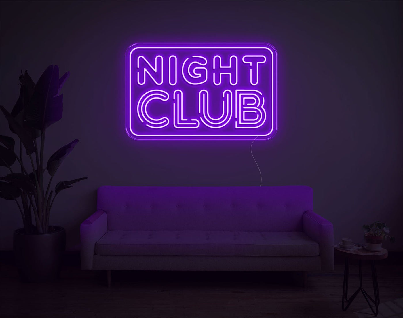 Night Club LED Neon Sign - 19inch x 30inchPurple