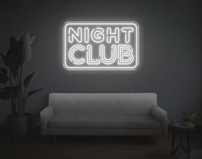 Night Club LED Neon Sign - 19inch x 30inchWhite