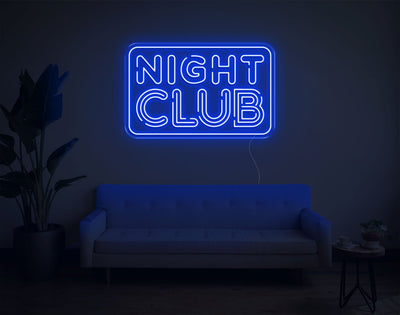 Night Club LED Neon Sign - 19inch x 30inchBlue