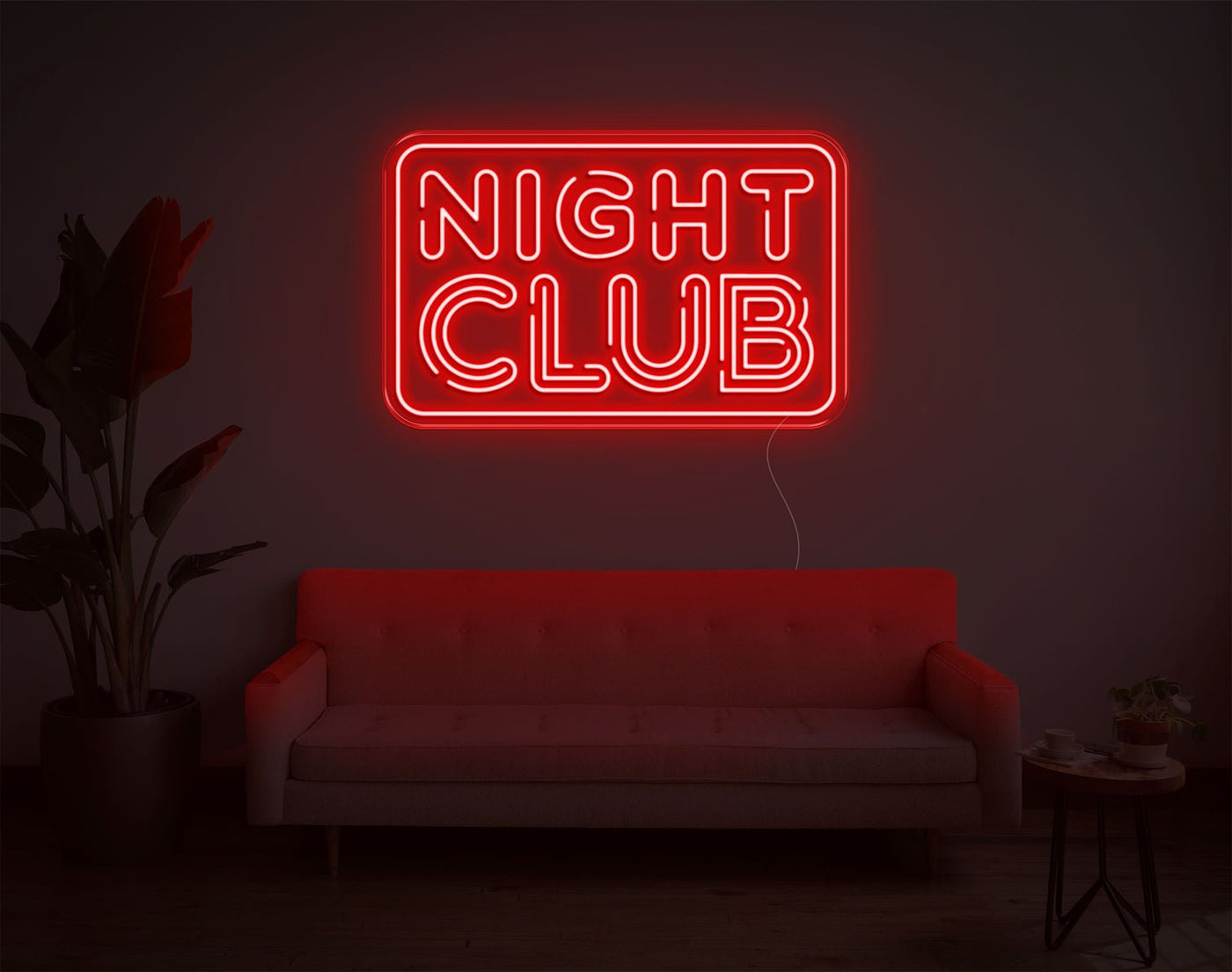 Night Club LED Neon Sign - 19inch x 30inchRed
